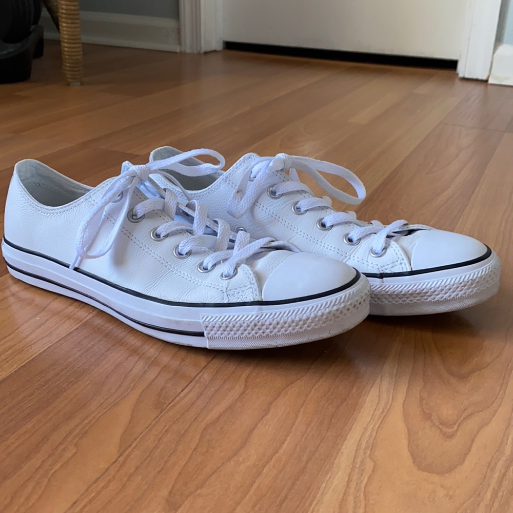 White Leather Converse CTAS